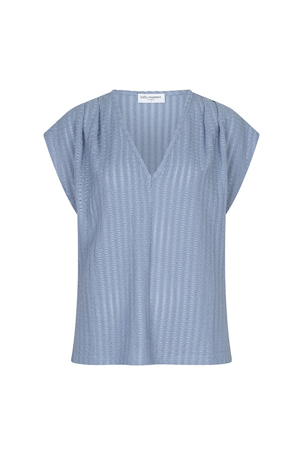 Lofty Manner Top Elian Blauw - OAK Fashion Noordwolde