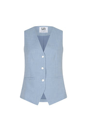 Lofty Manner Gilet Shirin Blauw - OAK Fashion Noordwolde