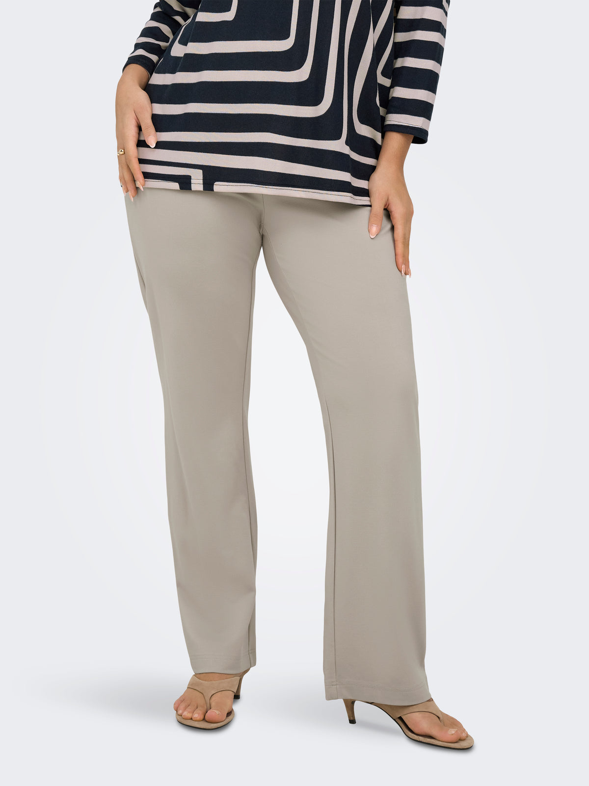 Carmakoma CARGOLDTRASH LIFE HW BELT WIDE PANT PNT Grijs - OAK Fashion Noordwolde