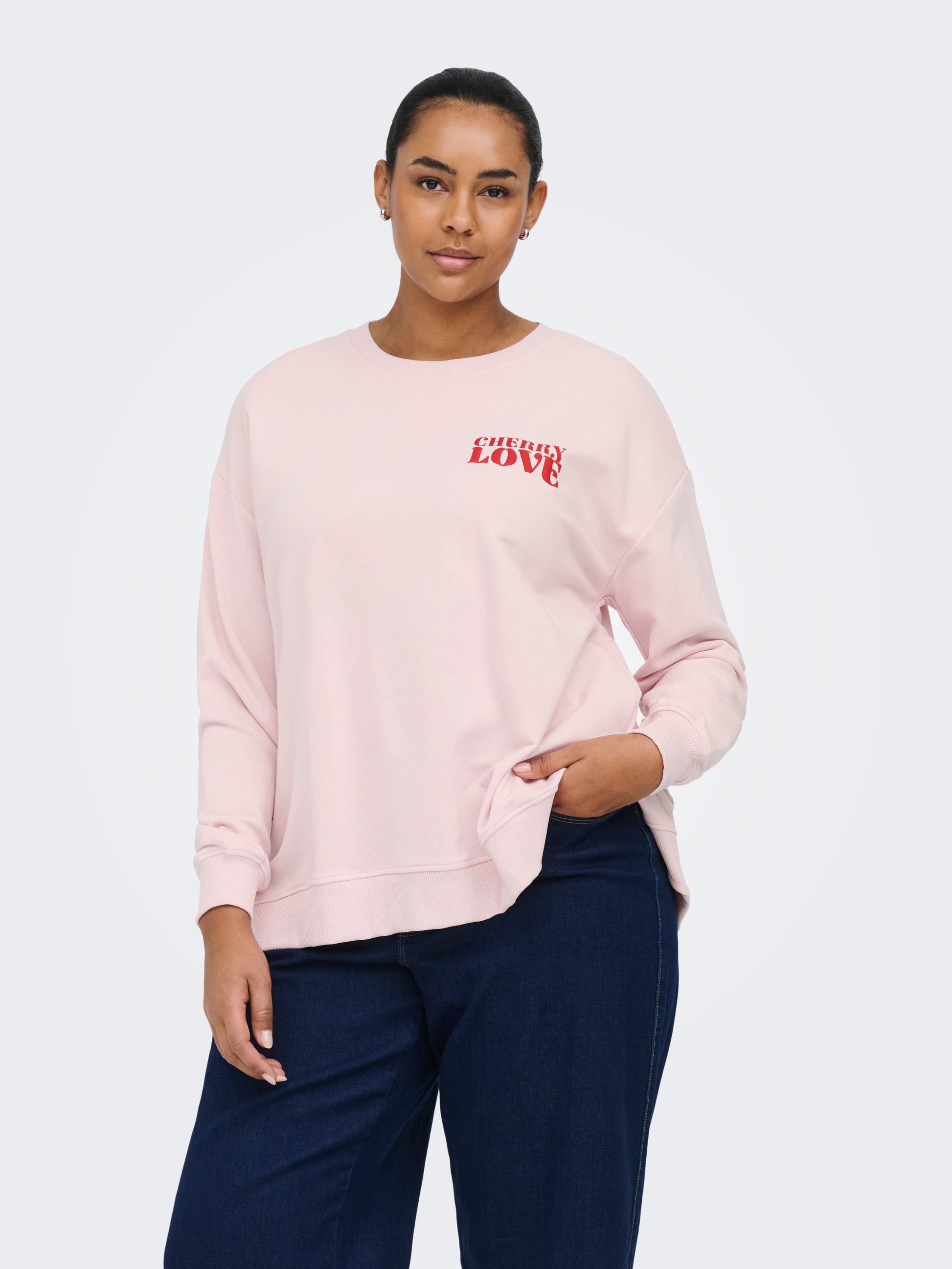 Carmakoma CARDITTEMARIE L/S O-NECK SWEAT JRS Paars - OAK Fashion Noordwolde