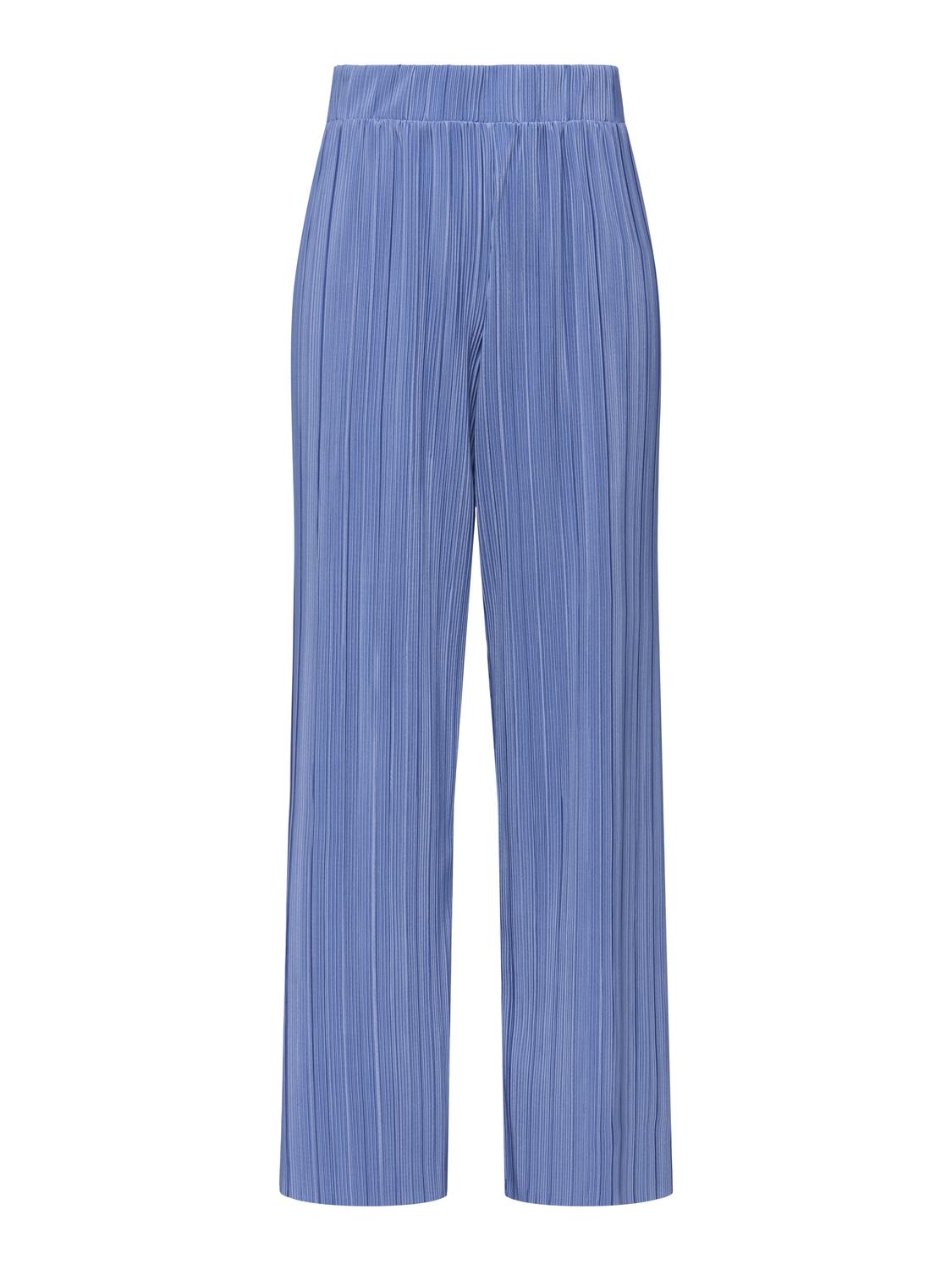 Carmakoma CARRAVENNA PLISSE PANT JRS NOOS Blauw - OAK Fashion Noordwolde