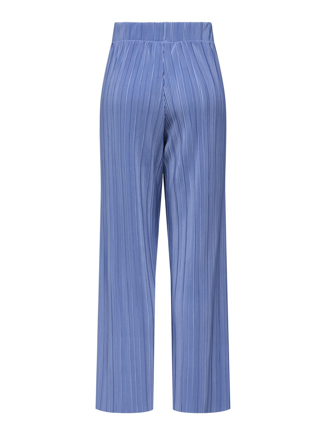 Carmakoma CARRAVENNA PLISSE PANT JRS NOOS Blauw - OAK Fashion Noordwolde