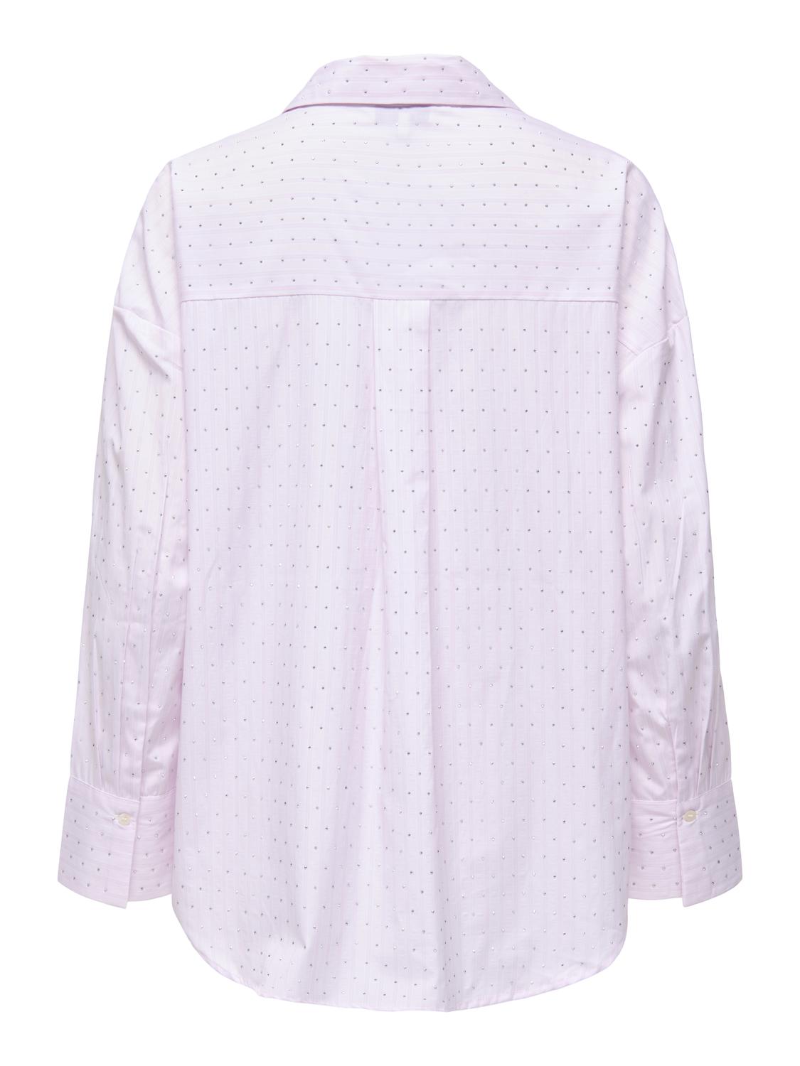 Carmakoma CAROREGON LS RHINESTONE SHIRT WVN Roze - OAK Fashion Noordwolde