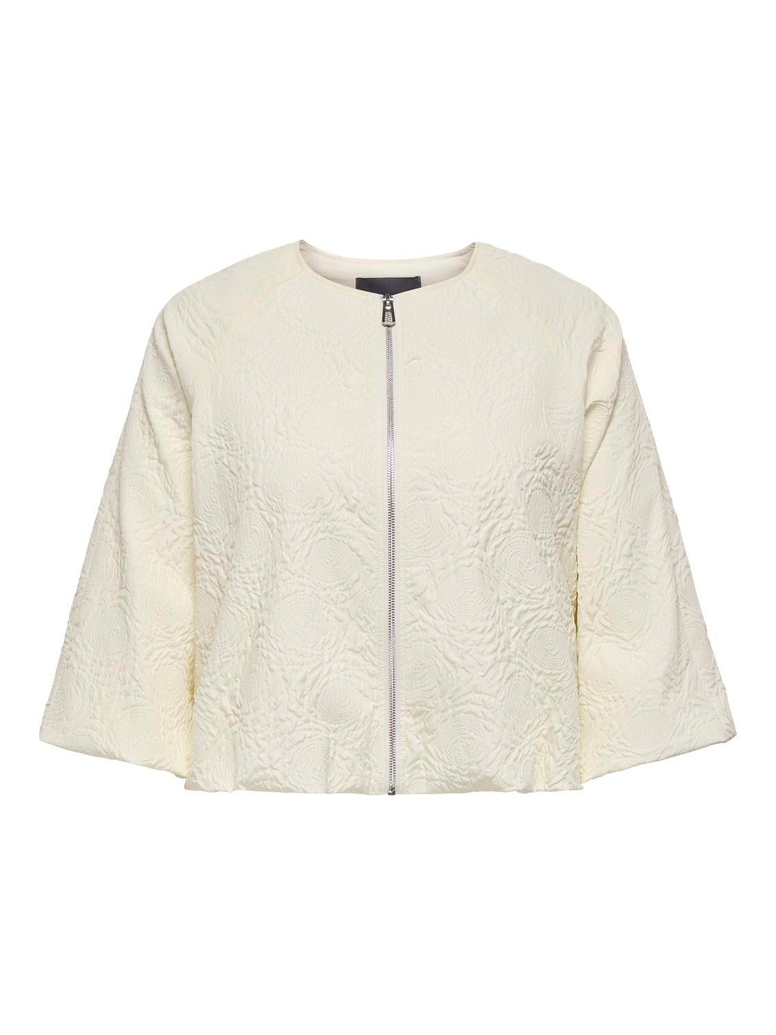 Carmakoma CARANJA BALLOON 3/4 SL JACKET OTW Wit - OAK Fashion Noordwolde