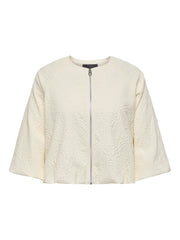 Carmakoma CARANJA BALLOON 3/4 SL JACKET OTW Wit - OAK Fashion Noordwolde