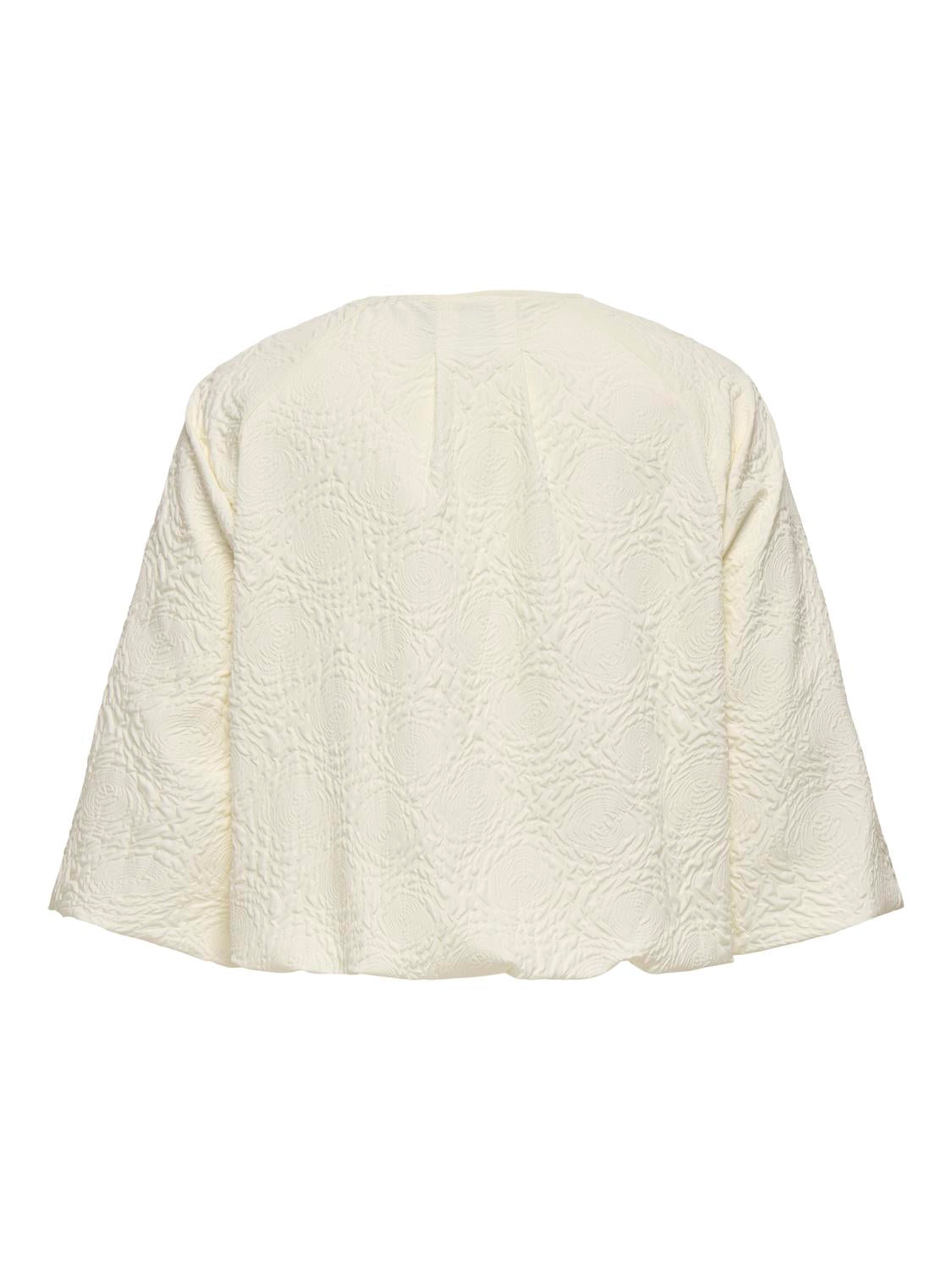 Carmakoma CARANJA BALLOON 3/4 SL JACKET OTW Wit - OAK Fashion Noordwolde