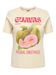Carmakoma CARJENNY SS PRINT JEANS TEE JRS Grijs - OAK Fashion Noordwolde