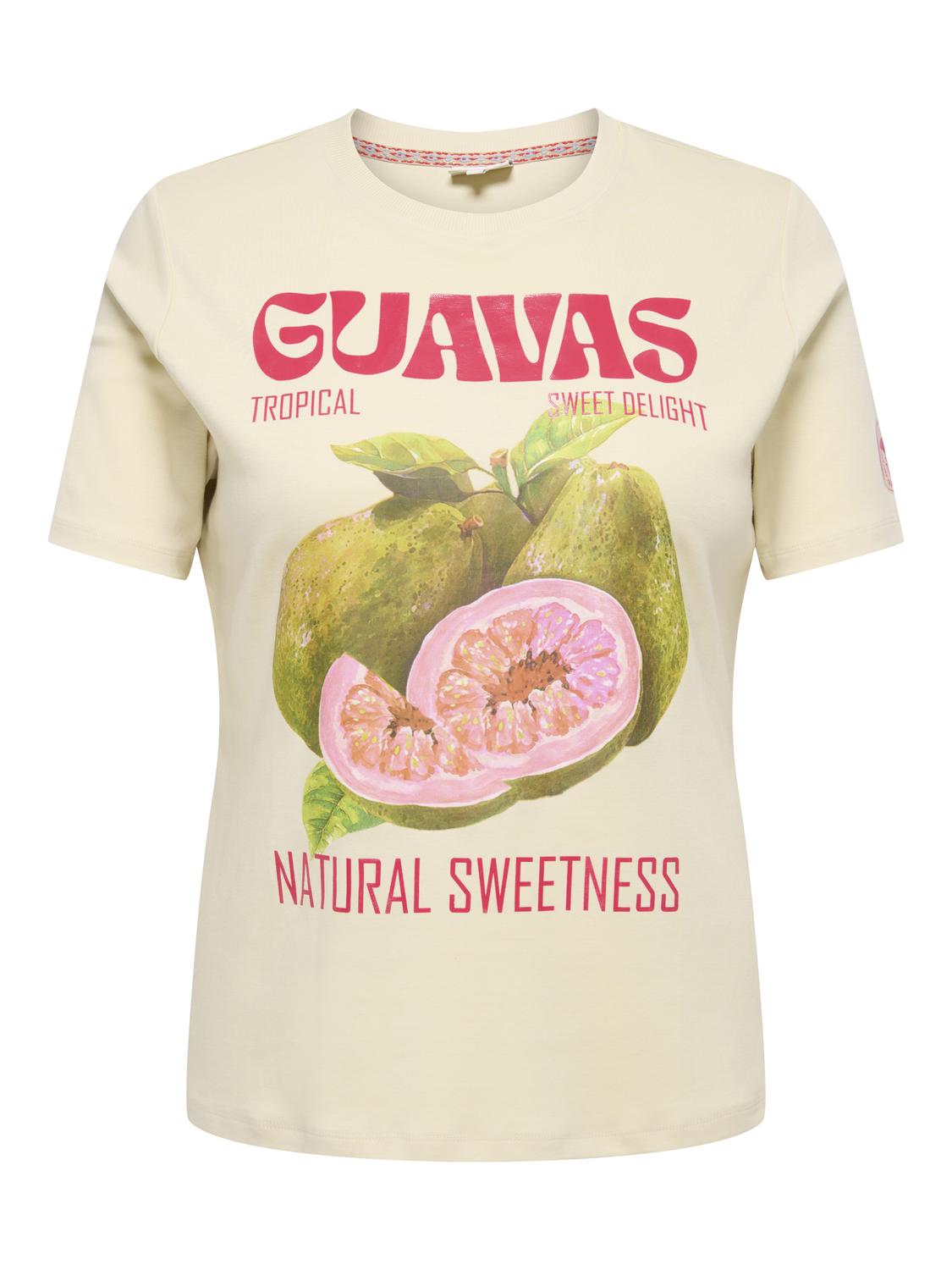 Carmakoma CARJENNY SS PRINT JEANS TEE JRS Grijs - OAK Fashion Noordwolde