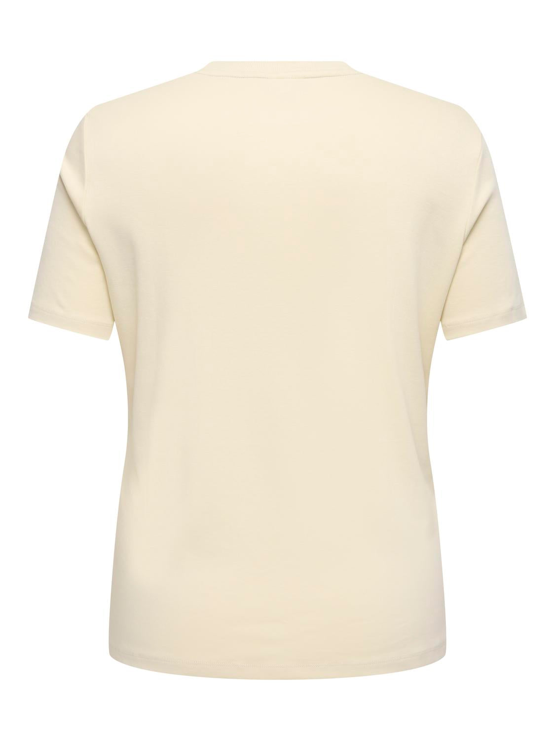 Carmakoma CARJENNY SS PRINT JEANS TEE JRS Grijs - OAK Fashion Noordwolde