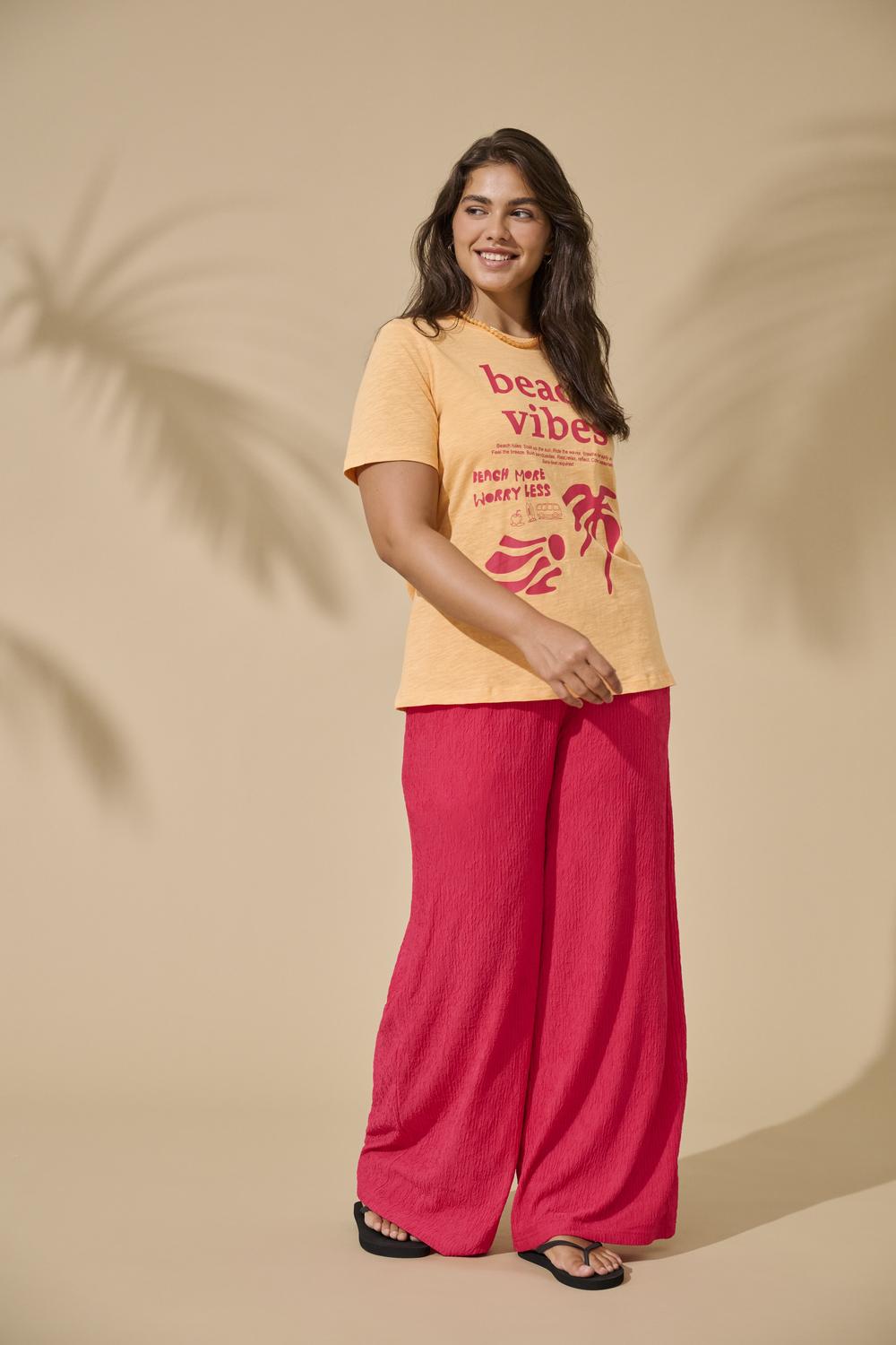 Carmakoma CARREINA STRUCTURE PANT JRS Roze - OAK Fashion Noordwolde