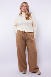 Exxcellent Lauren pants Bruin - OAK Fashion Noordwolde