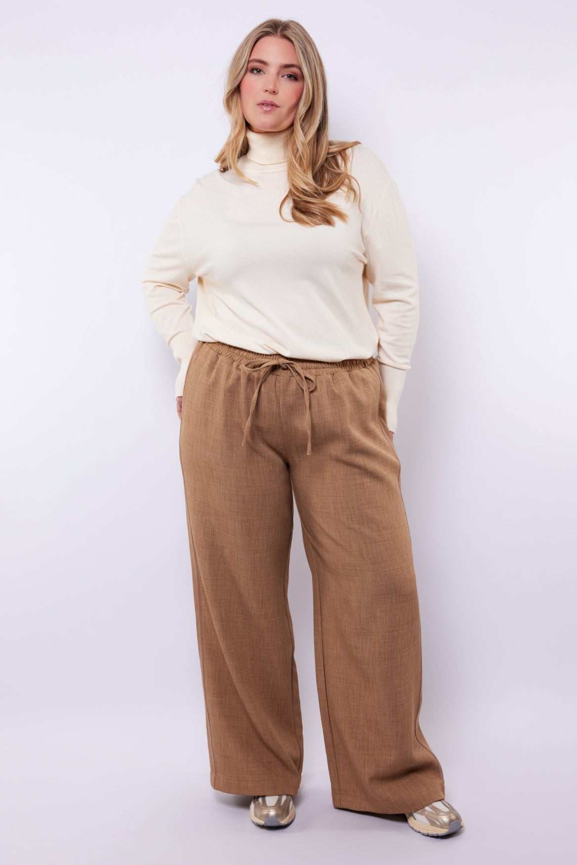 Exxcellent Lauren pants Bruin - OAK Fashion Noordwolde