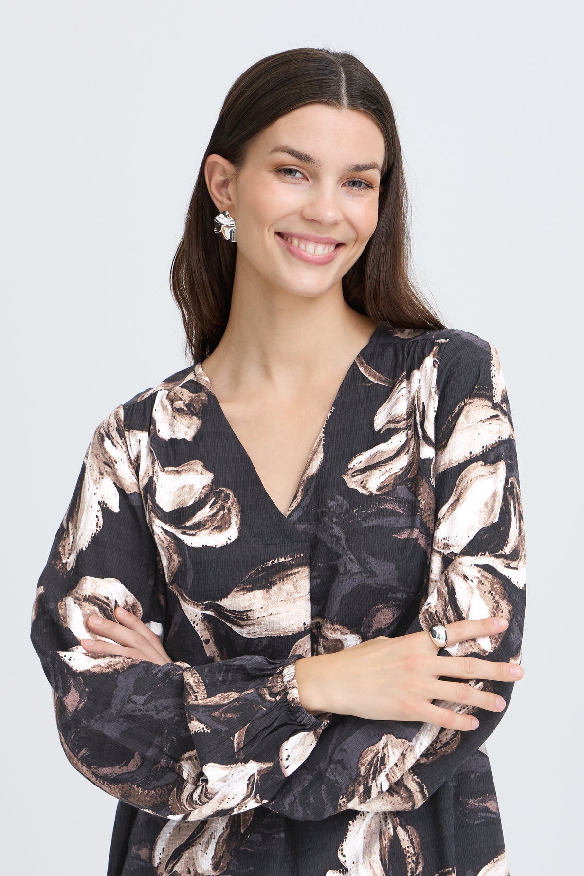 Fransa FRARIANA BL 4 HP FLORAL NON COLOUR - OAK Fashion Noordwolde
