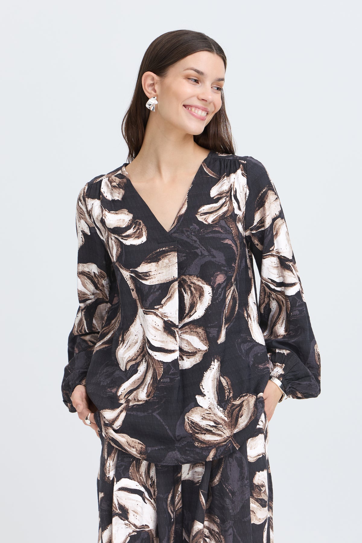 Fransa FRARIANA BL 4 HP FLORAL NON COLOUR - OAK Fashion Noordwolde