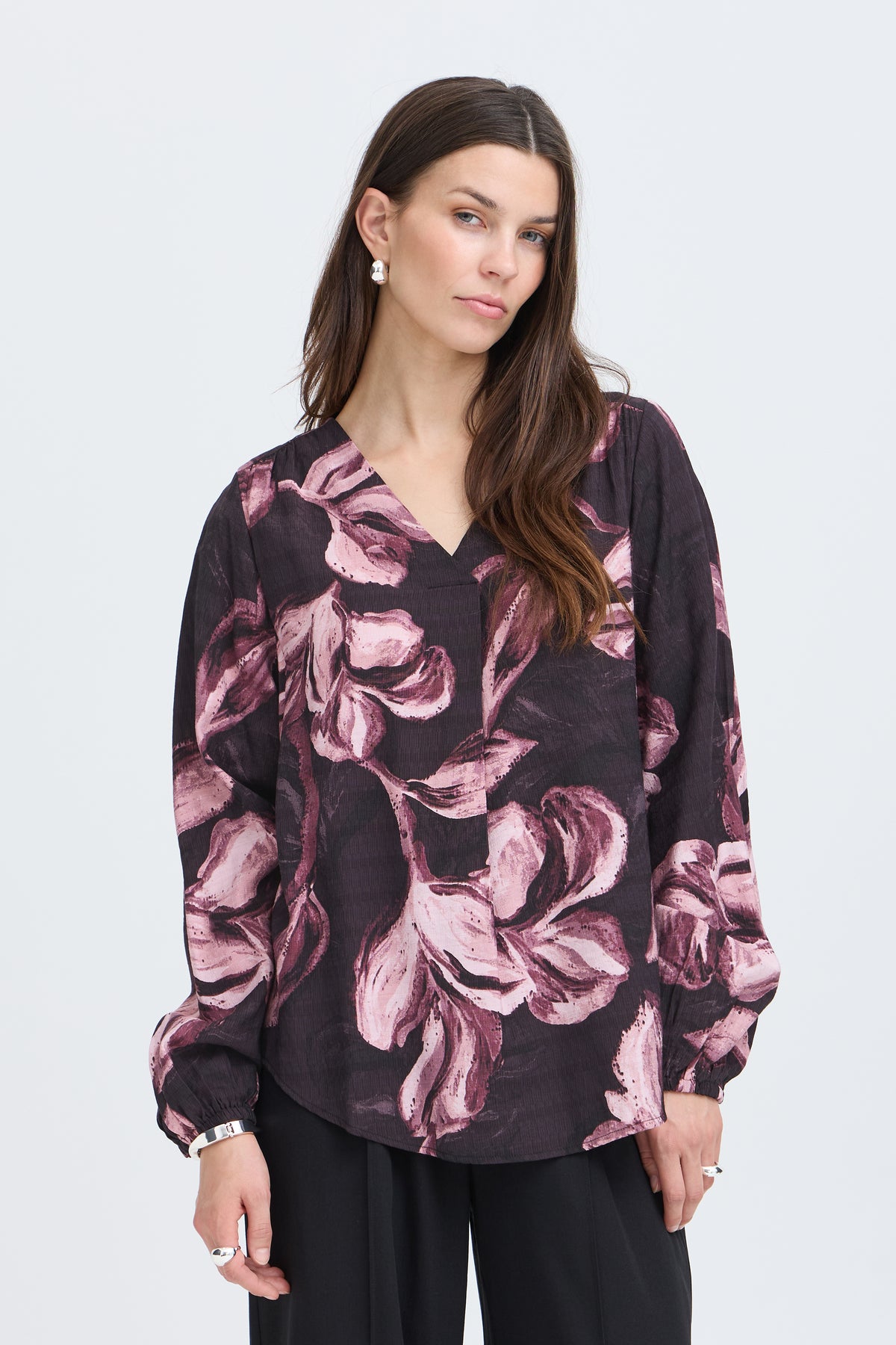 Fransa FRARIANA BL 4 HP FLORAL PEACHSKIN - OAK Fashion Noordwolde