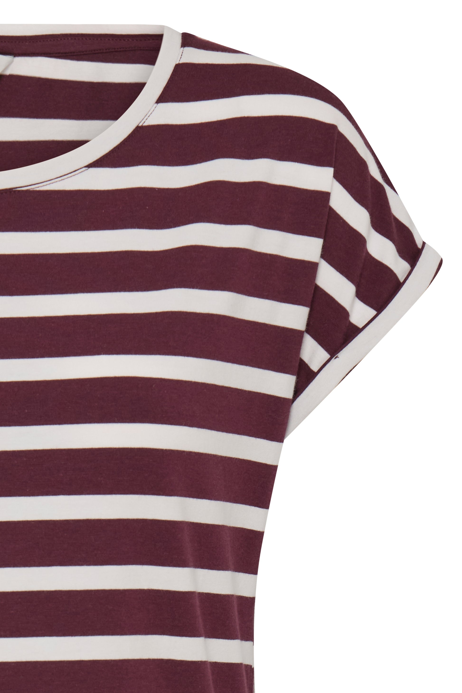B. Young BYPAMILA ONECK TSHIRT FIG STRIPE - OAK Fashion Noordwolde