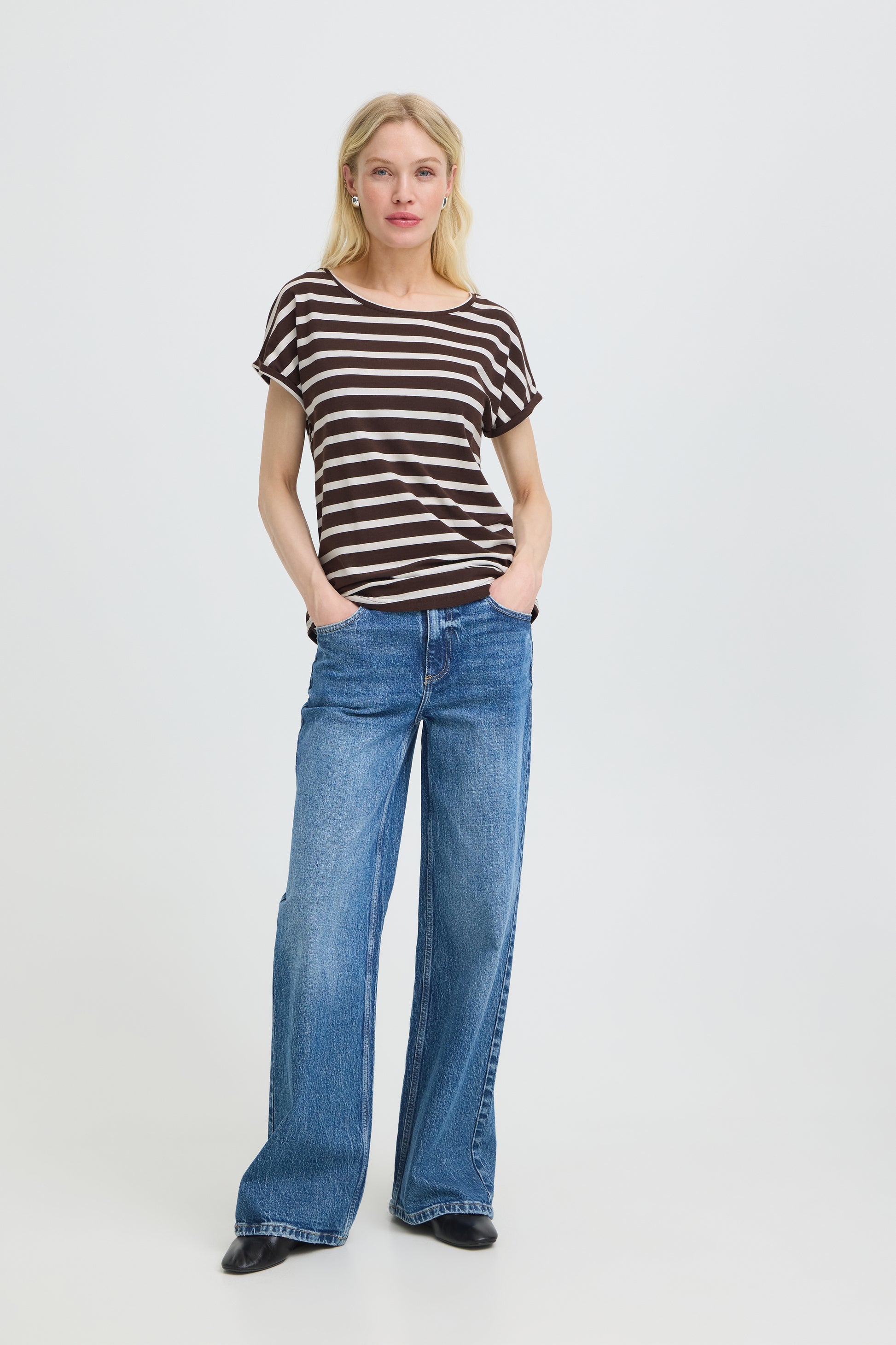 B. Young BYPAMILA ONECK TSHIRT JAVA STRIPE - OAK Fashion Noordwolde