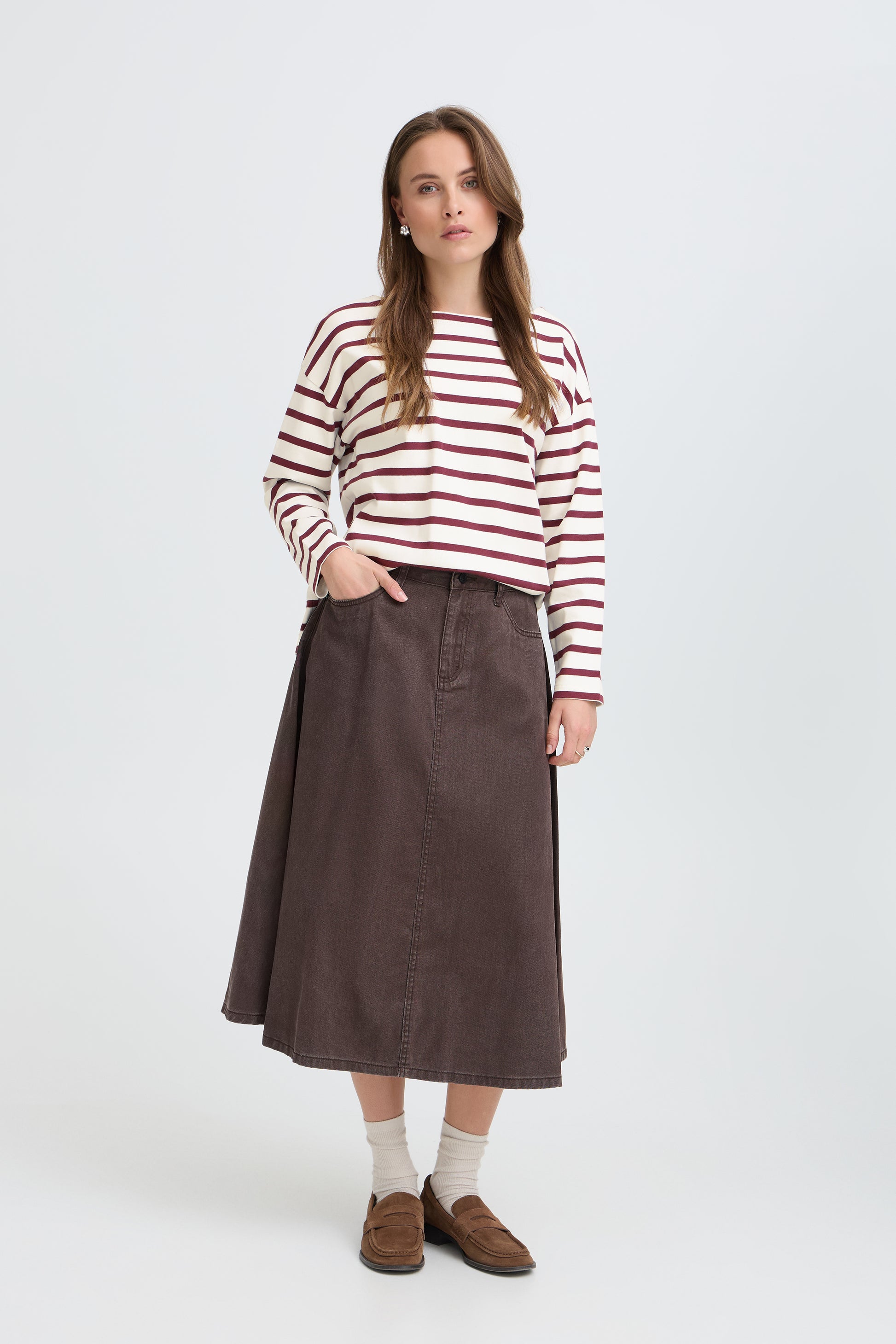 B. Young BYRAMSI PULLOVER FIG STRIPE - OAK Fashion Noordwolde