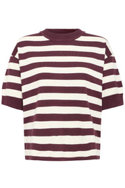 B. Young BYMMORLA TSHIRT FIG/BIRCH STRIPE - OAK Fashion Noordwolde