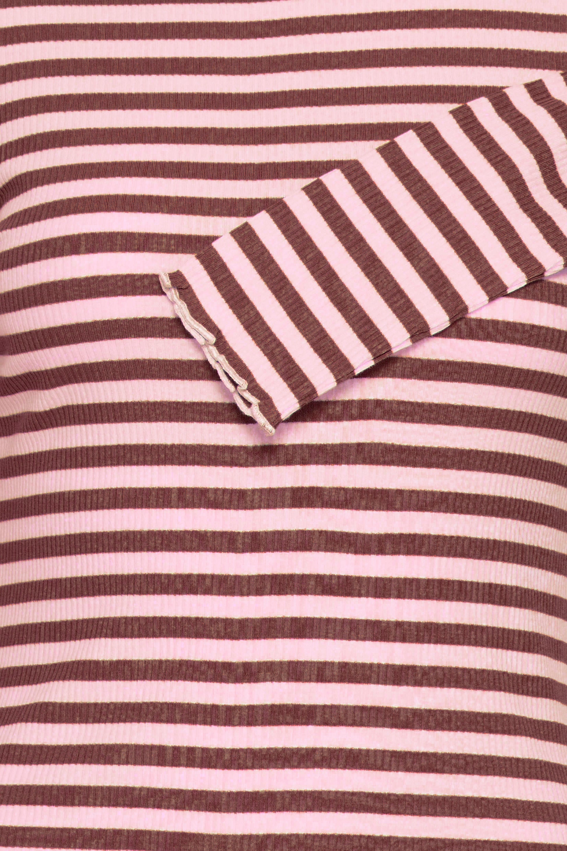 B. Young BYSINNE RIB TSHIRT JAVA / PINK STRIPE - OAK Fashion Noordwolde