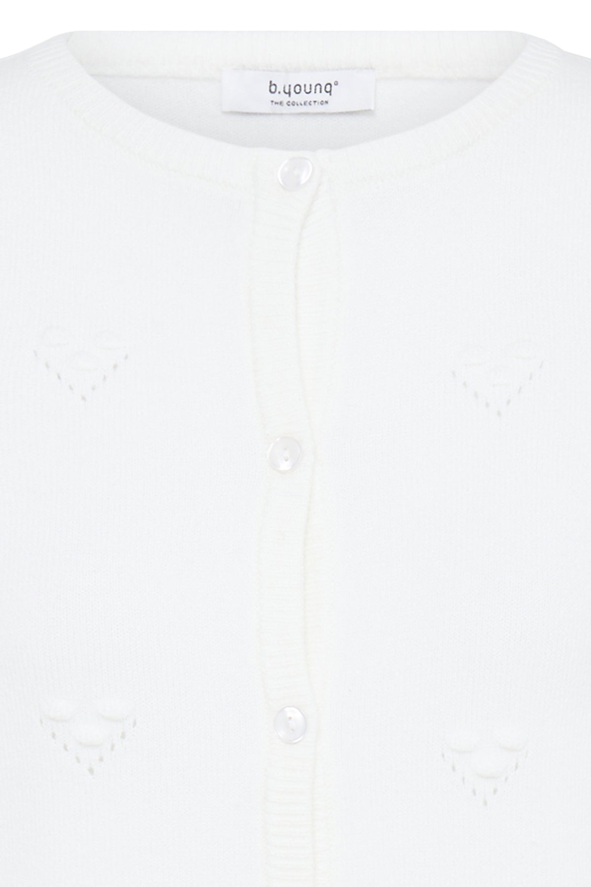 B. Young BYMANINA STRUCTURE CARDIGAN Marshmallow Melange - OAK Fashion Noordwolde
