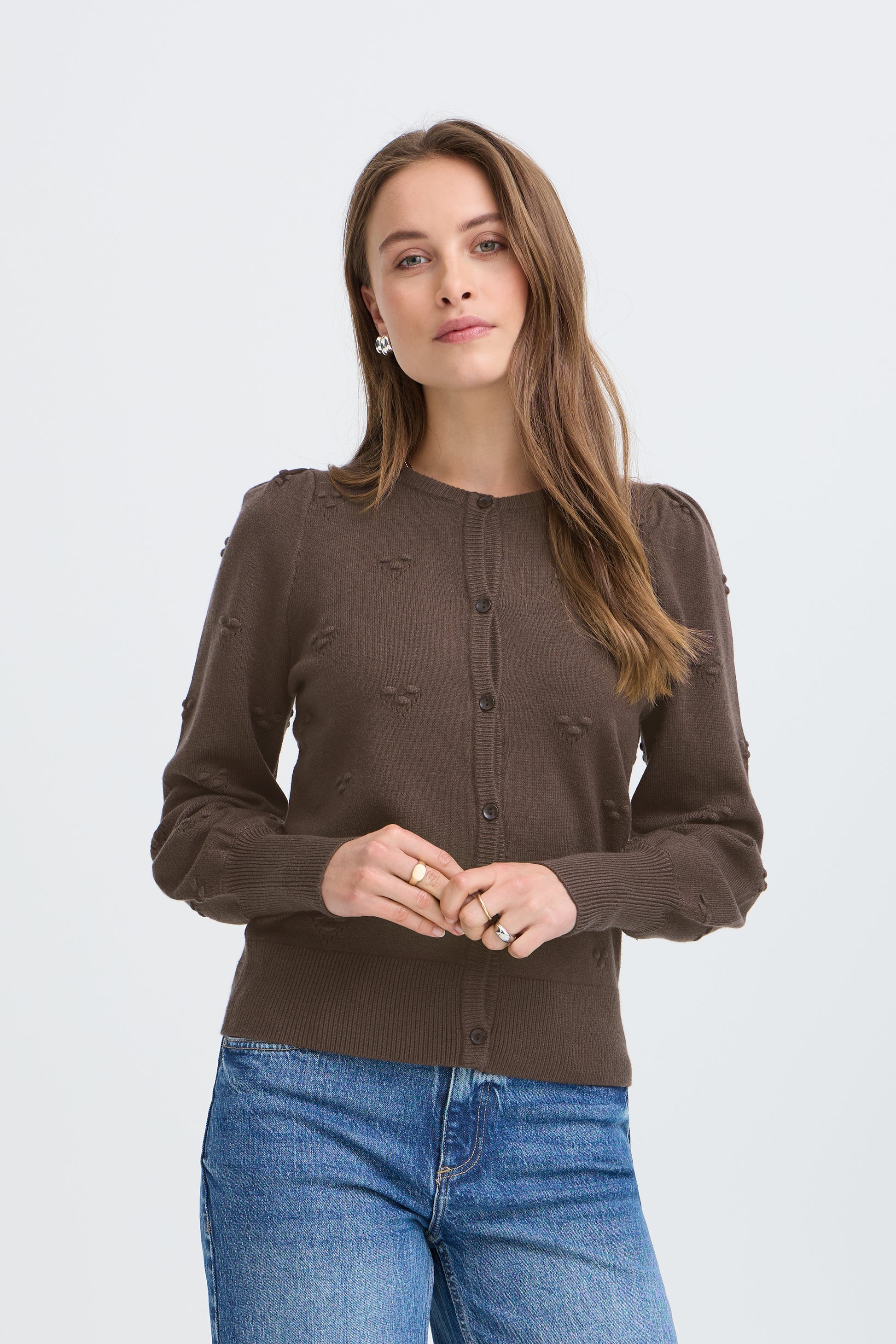 B. Young BYMANINA STRUCTURE CARDIGAN Java Melange - OAK Fashion Noordwolde
