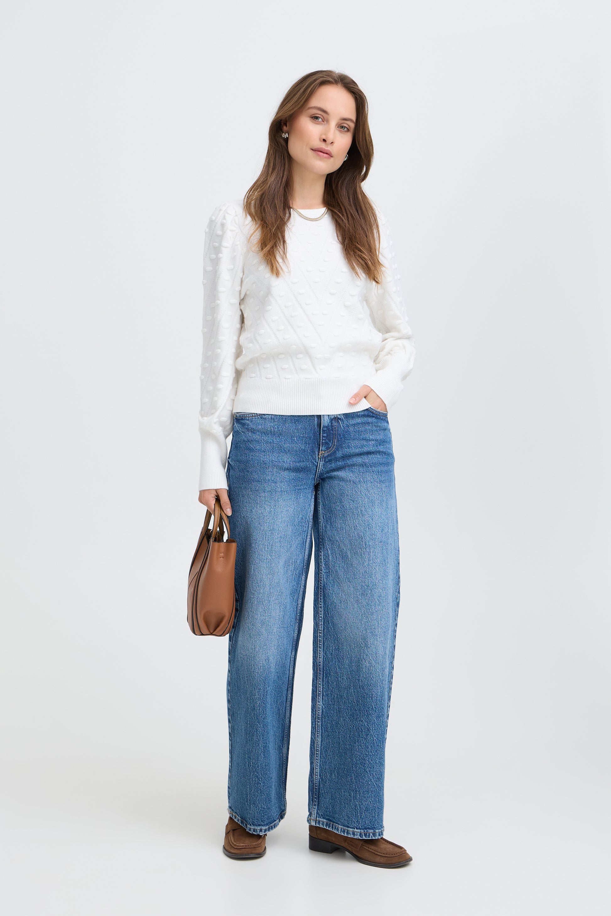 B. Young BYMANINA STRUCTURE JUMPER Marshmallow - OAK Fashion Noordwolde