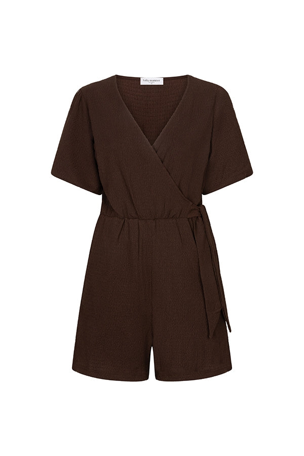 Lofty Manner Playsuit Maddie Bruin - OAK Fashion Noordwolde