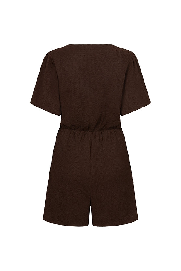 Lofty Manner Playsuit Maddie Bruin - OAK Fashion Noordwolde