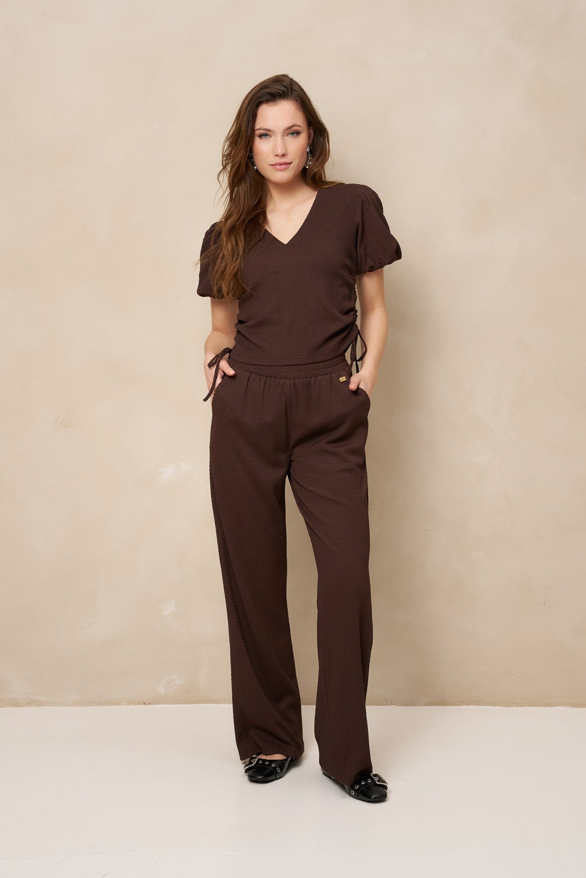 Lofty Manner Trouser Mea Bruin - OAK Fashion Noordwolde