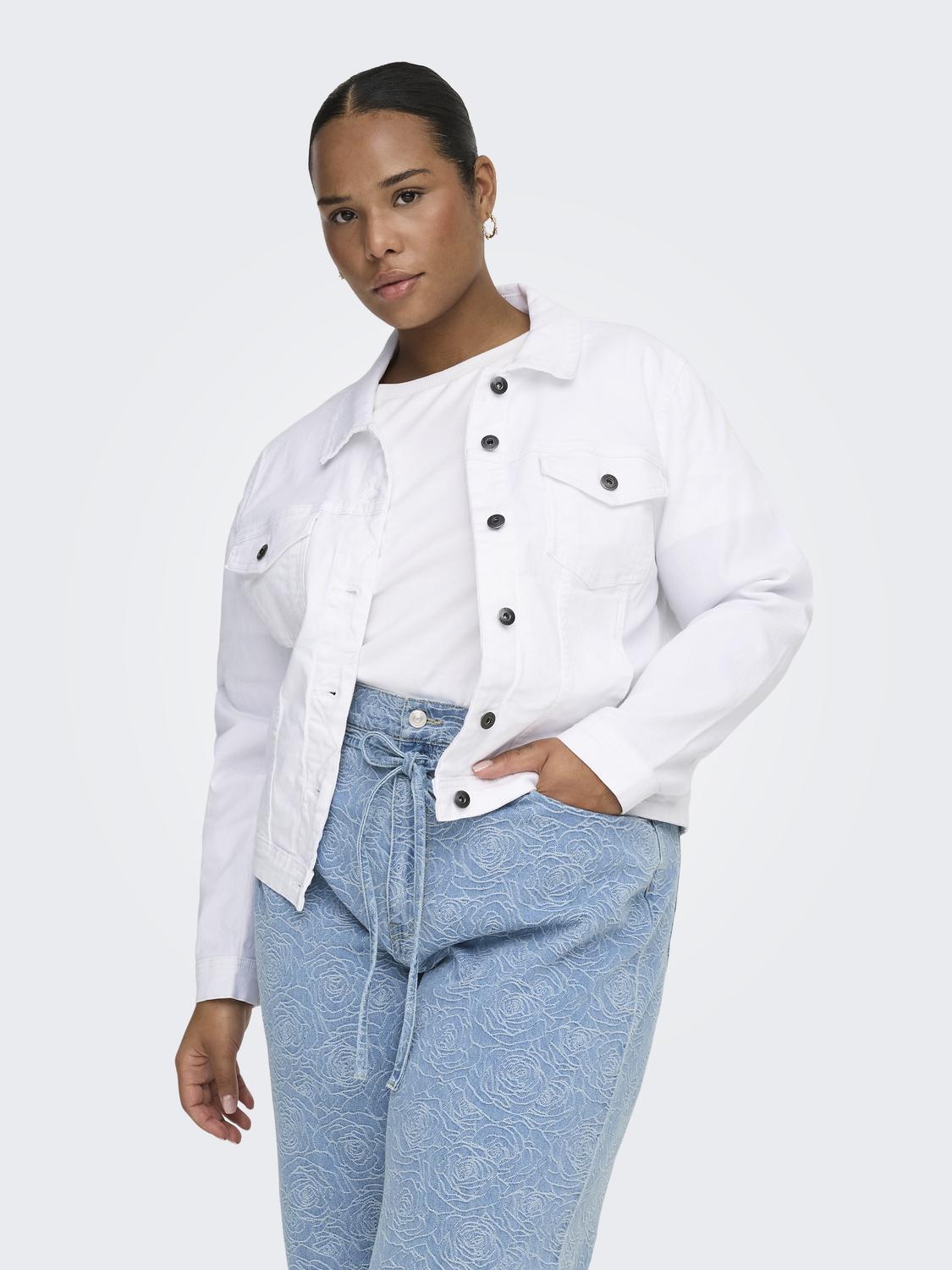 Carmakoma CARWESPA LS JACKET WHITE DNM NOOS Wit - OAK Fashion Noordwolde