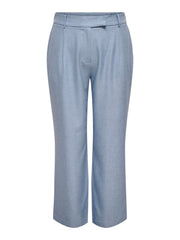 Carmakoma CARLINDA HW STR MEL PANTS TLR Blauw - OAK Fashion Noordwolde