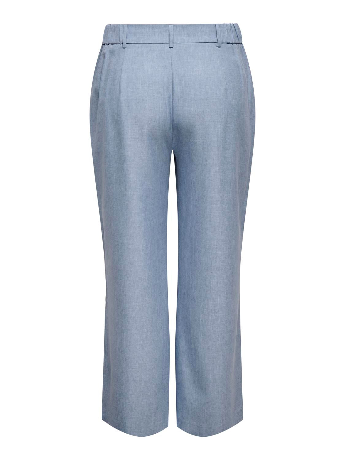 Carmakoma CARLINDA HW STR MEL PANTS TLR Blauw - OAK Fashion Noordwolde