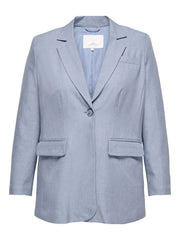 Carmakoma CARLINDA L/S BOYFR MEL BLAZER TLR Blauw - OAK Fashion Noordwolde