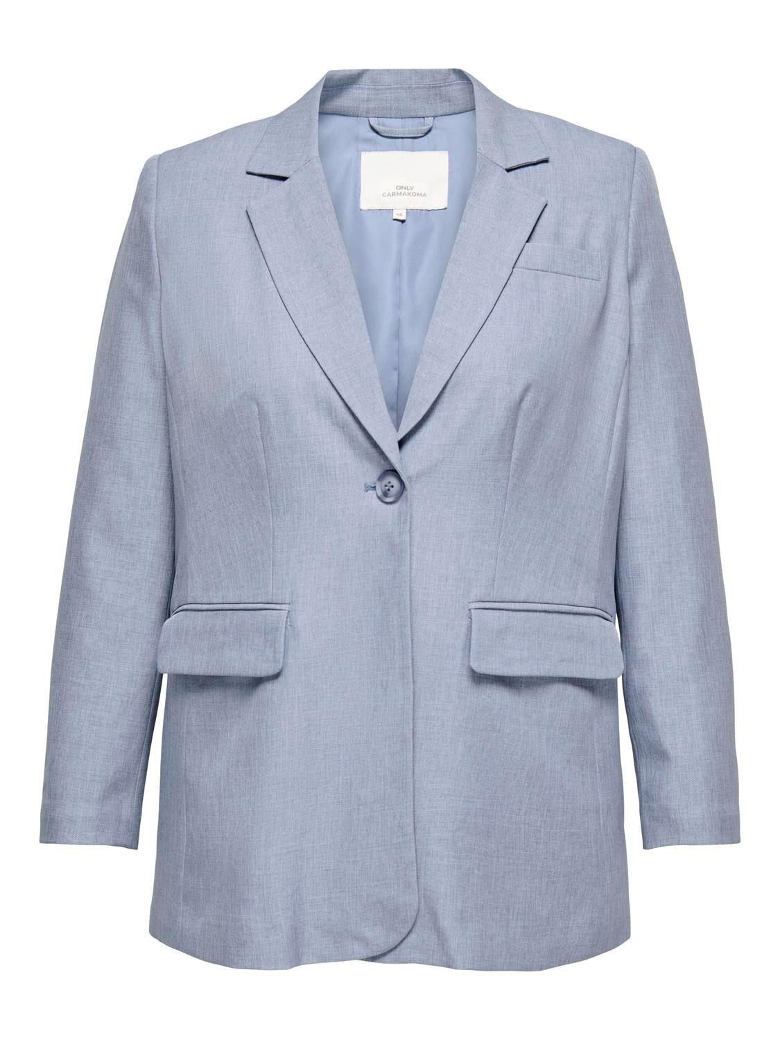 Carmakoma CARLINDA L/S BOYFR MEL BLAZER TLR Blauw - OAK Fashion Noordwolde