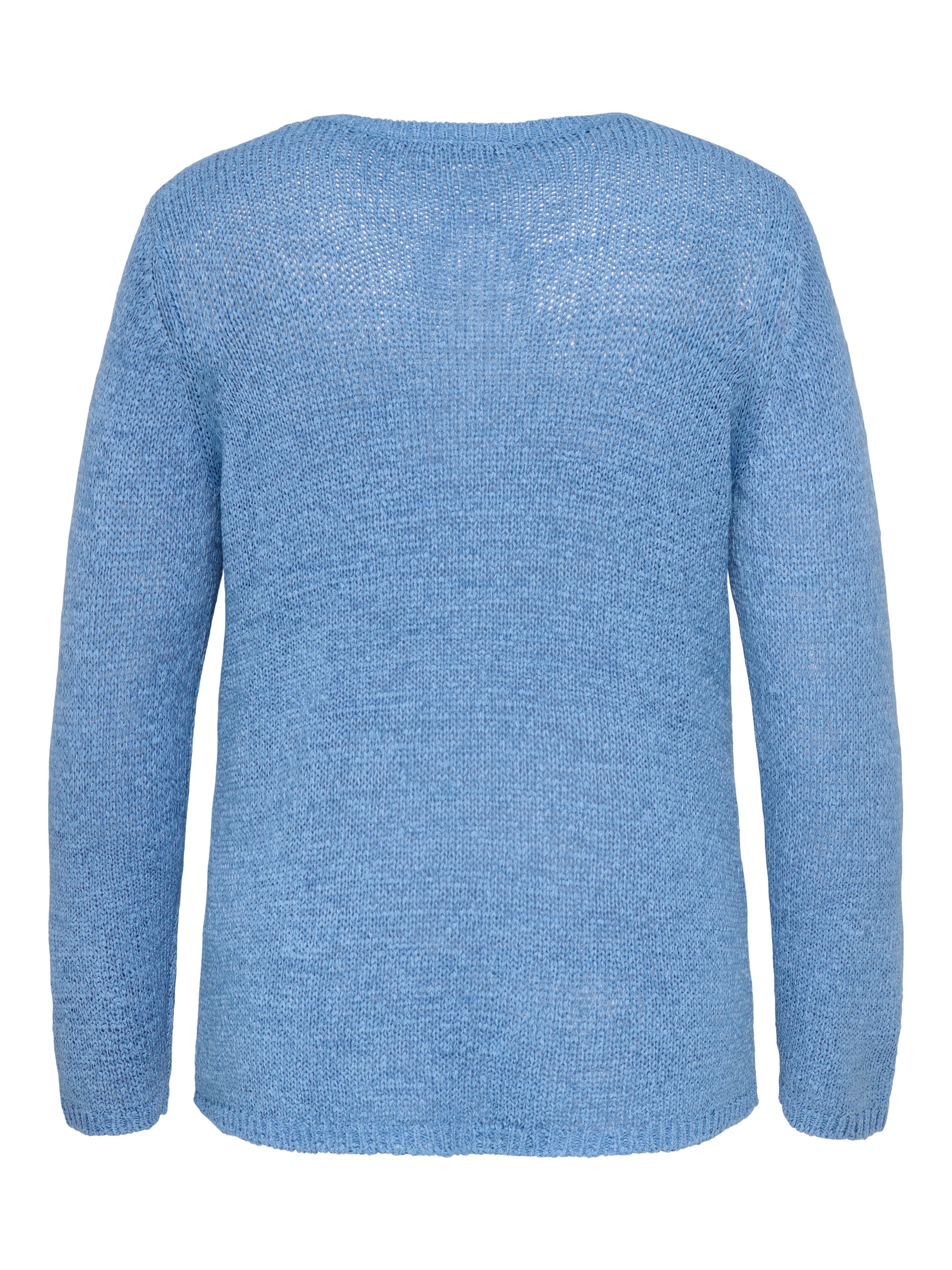 Carmakoma CARGEENA L/S V-NECK KNT Blauw - OAK Fashion Noordwolde