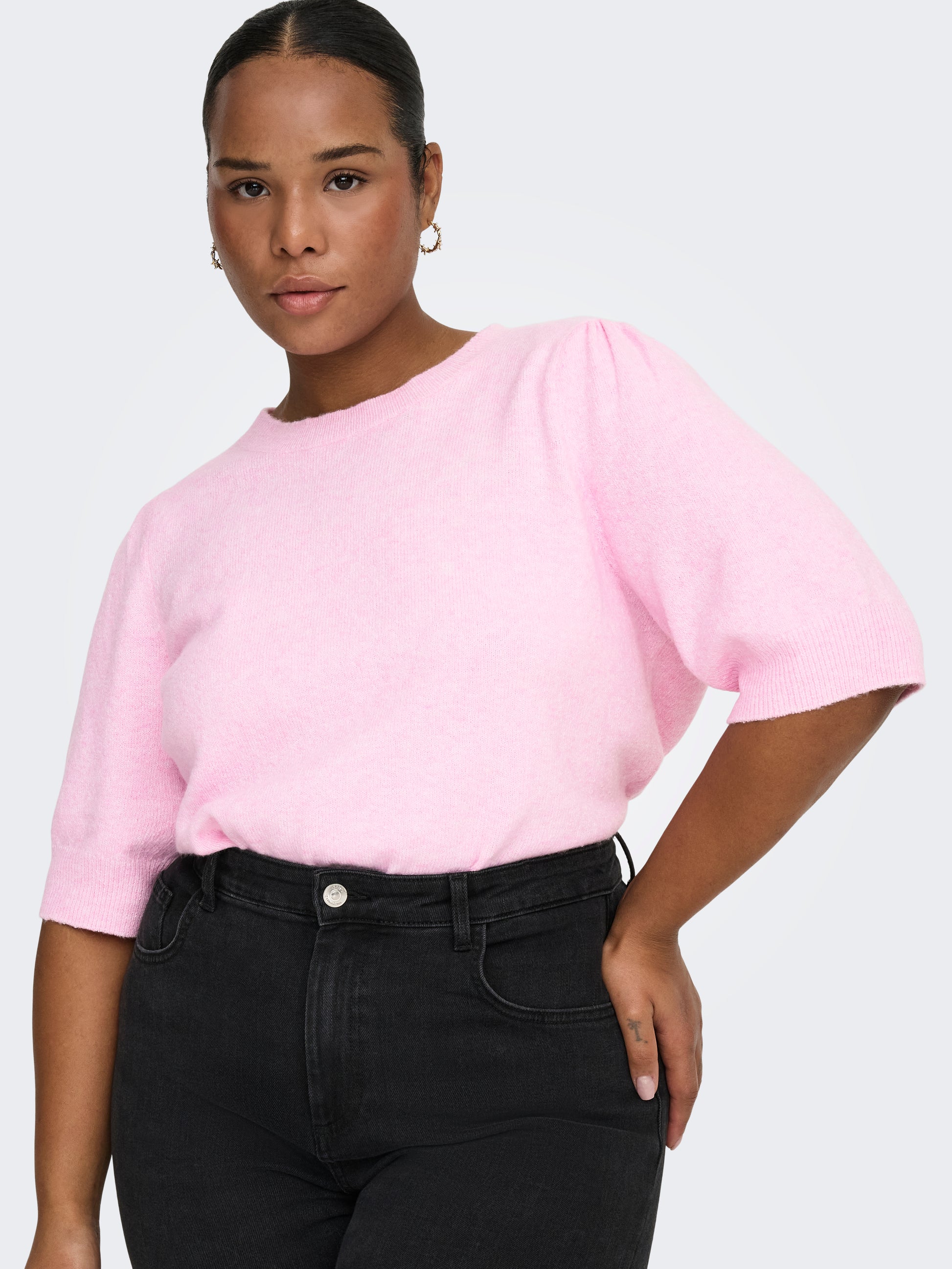 Carmakoma CARRICA LIFE 2/4 PULLOVER KNT NOOS Rood - OAK Fashion Noordwolde