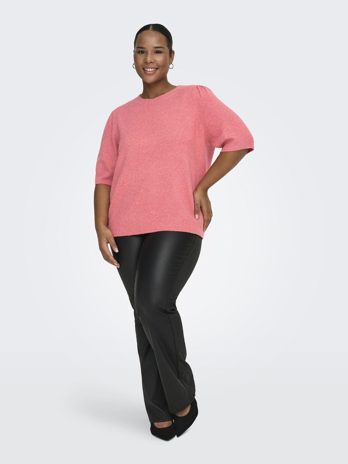 Carmakoma CARRICA LIFE 2/4 PULLOVER KNT NOOS Rood - OAK Fashion Noordwolde