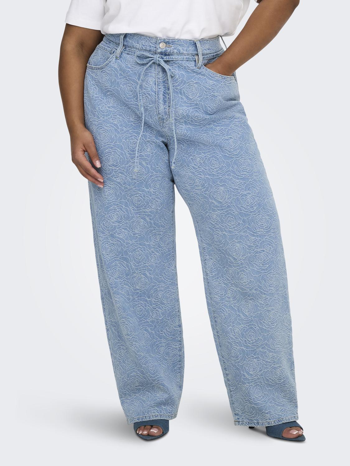 Carmakoma CARGIANNA MW STRAIGHT FLOWER DNM BJ Blauw - OAK Fashion Noordwolde