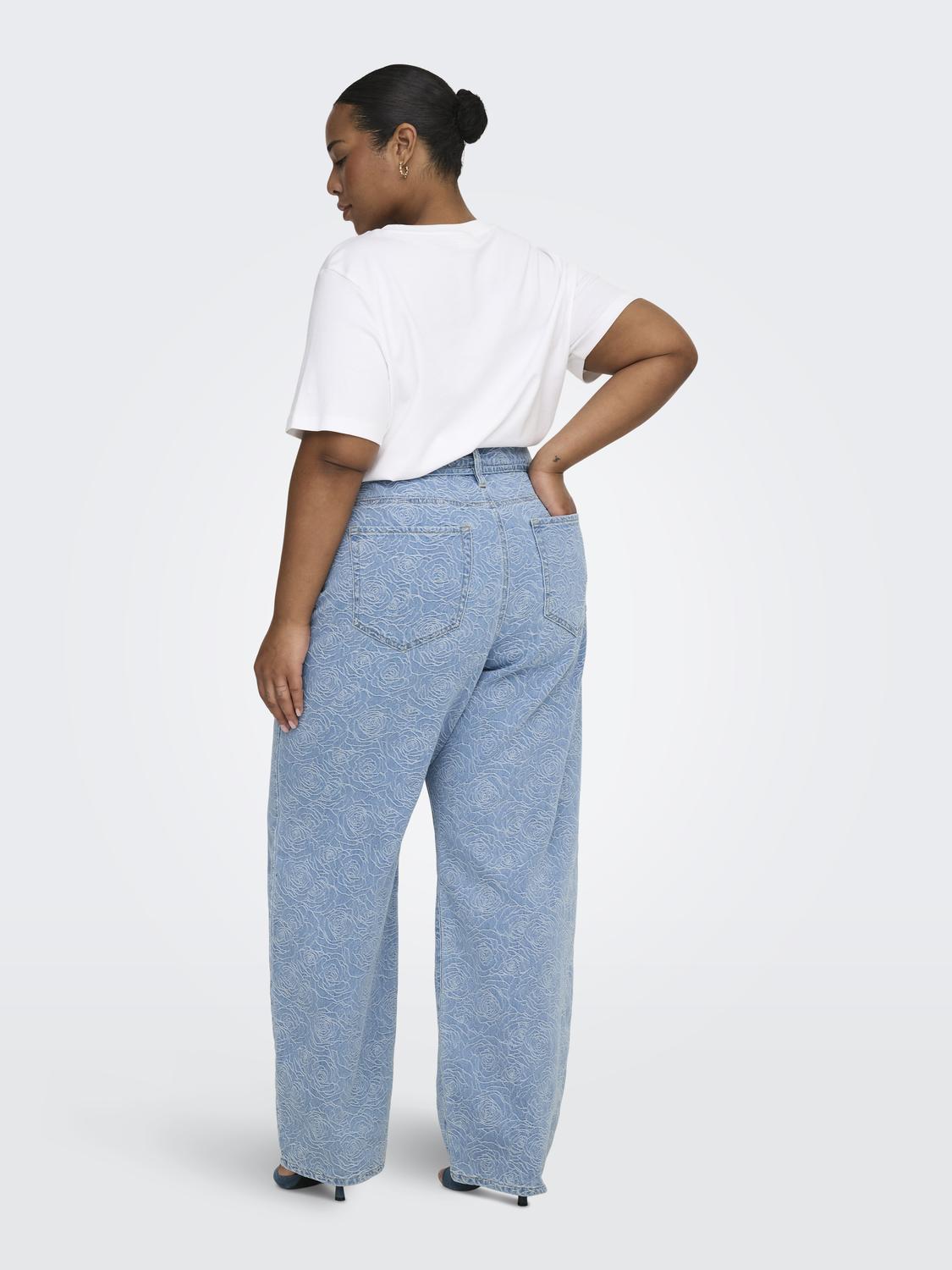 Carmakoma CARGIANNA MW STRAIGHT FLOWER DNM BJ Blauw - OAK Fashion Noordwolde