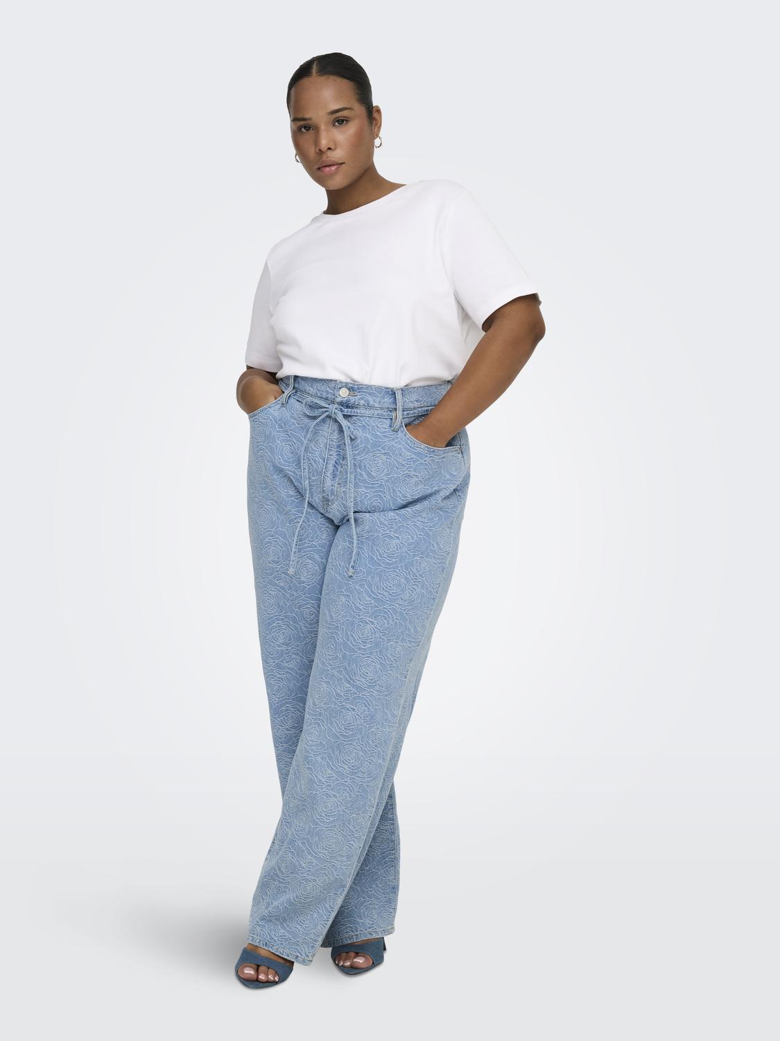 Carmakoma CARGIANNA MW STRAIGHT FLOWER DNM BJ Blauw - OAK Fashion Noordwolde