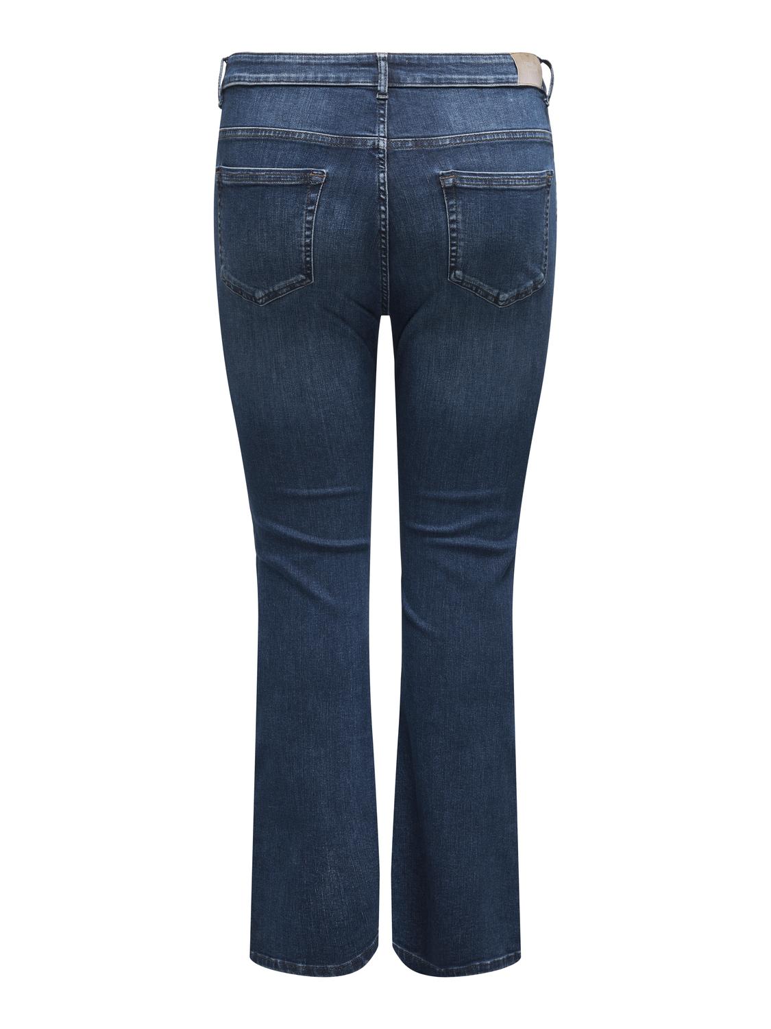 Carmakoma CARWILLY HW FLARED DNM TAI021 NOOS Blauw - OAK Fashion Noordwolde