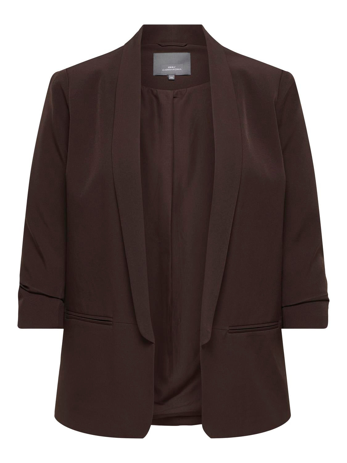 Carmakoma CARELLY 3/4 BLAZER TLR NOOS Bruin - OAK Fashion Noordwolde