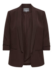 Carmakoma CARELLY 3/4 BLAZER TLR NOOS Bruin - OAK Fashion Noordwolde