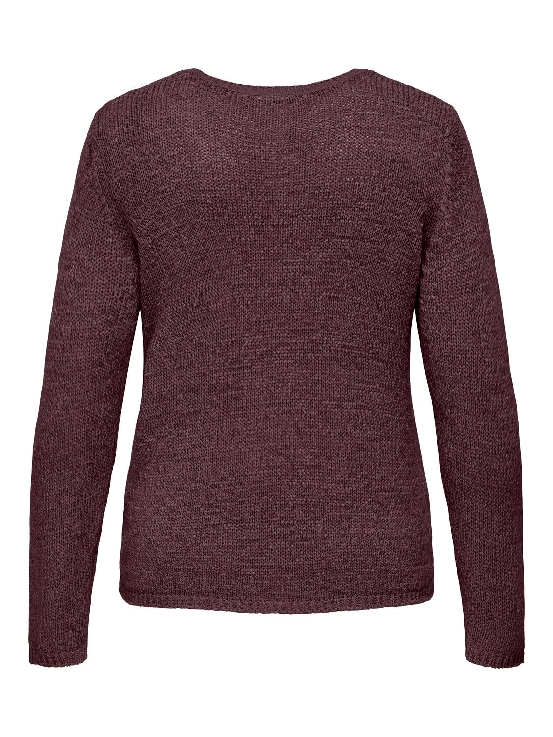 Carmakoma CARGEENA L/S V-NECK KNT Rood - OAK Fashion Noordwolde