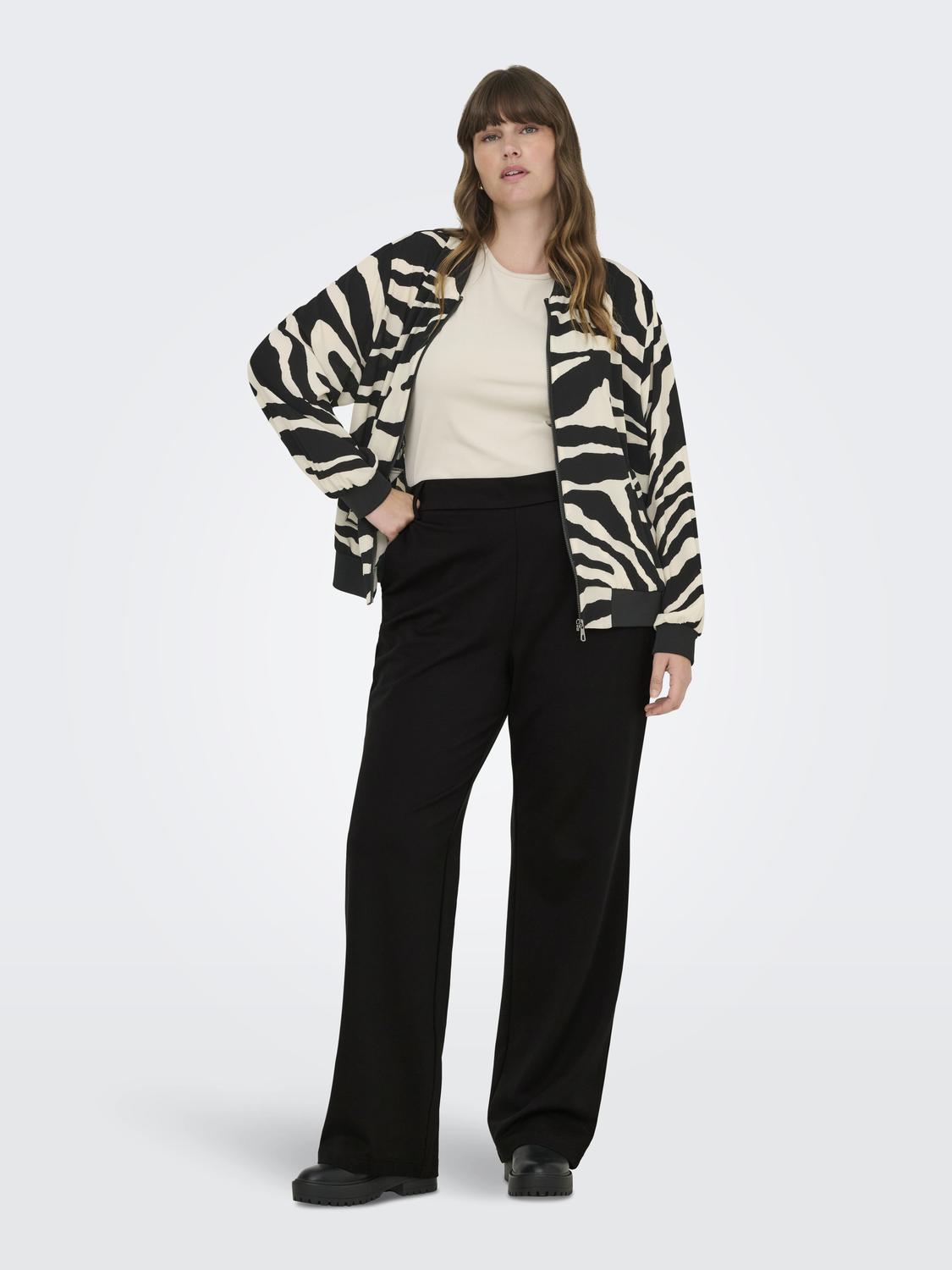 Carmakoma CARGOLDTRASH MW STRAIGHT PANT NOOS Zwart - OAK Fashion Noordwolde