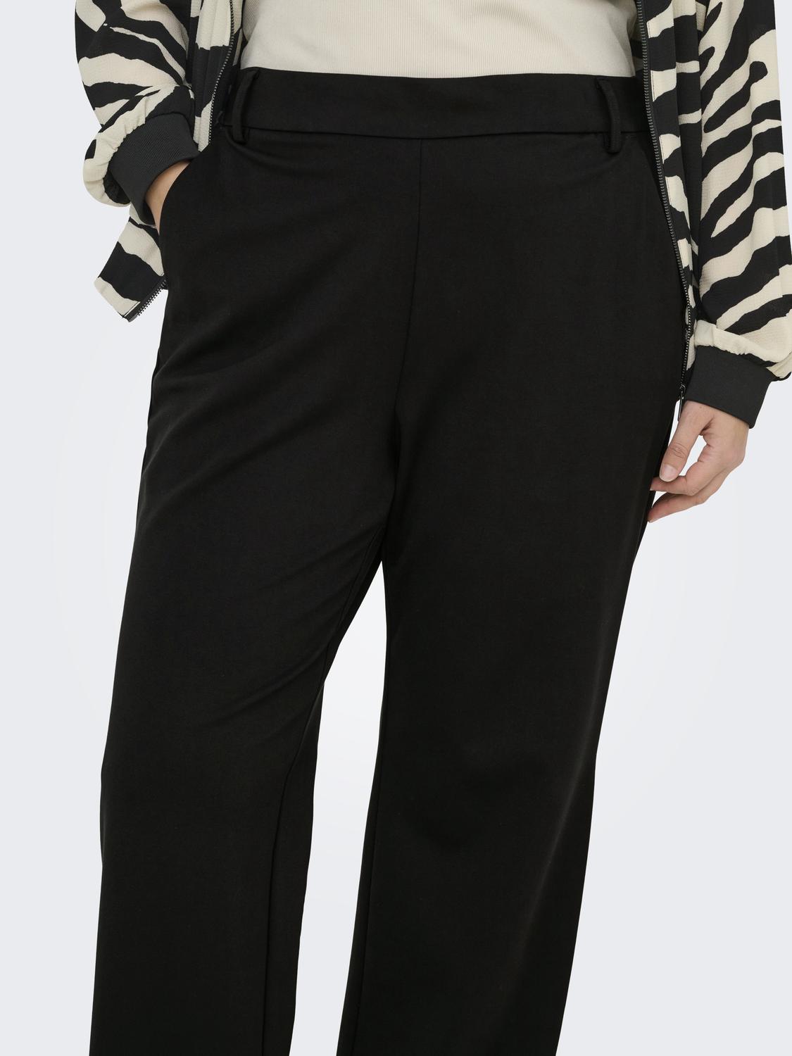 Carmakoma CARGOLDTRASH MW STRAIGHT PANT NOOS Zwart - OAK Fashion Noordwolde