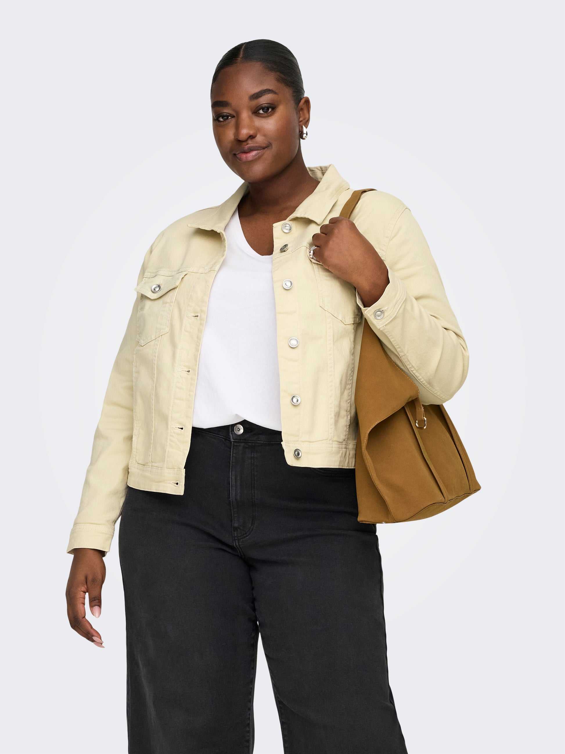 Carmakoma Denimjack Colour Carwespa Bruin - OAK Fashion Noordwolde