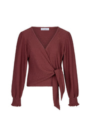 Lofty Manner Top Isa - Structured Wrap Rood - OAK Fashion Noordwolde