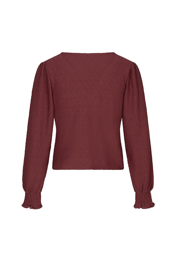 Lofty Manner Top Isa - Structured Wrap Rood - OAK Fashion Noordwolde